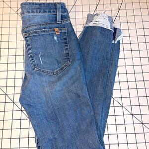 Joe's Jeans Cuff Crop Lightwash Distressed Denim 24 Womens